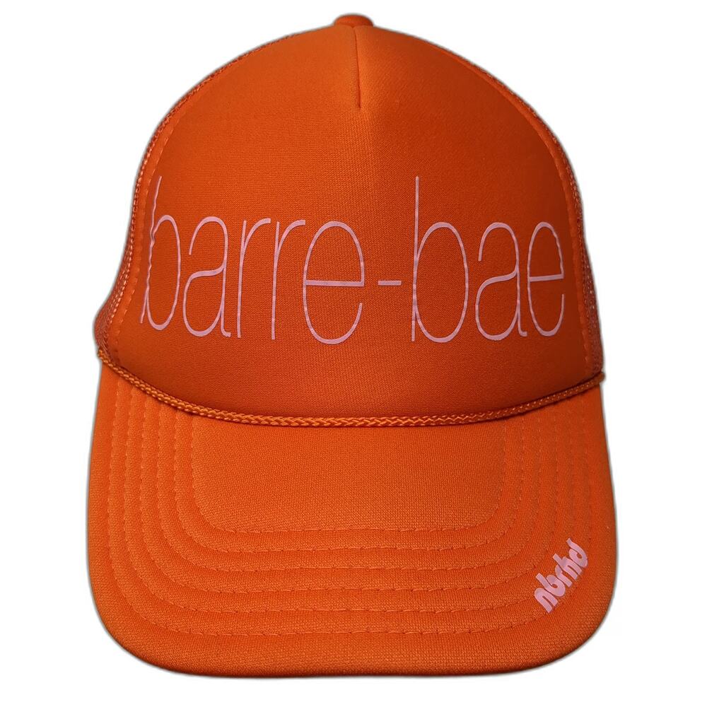 Otto Trucker Hat Orange One Size Barre Bae Nbrhd Fitness Mesh Back Snapback